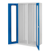 Robuster Schrank mit Mitteltrennwand und Sichtfenstertüren 1950x1000x600mm