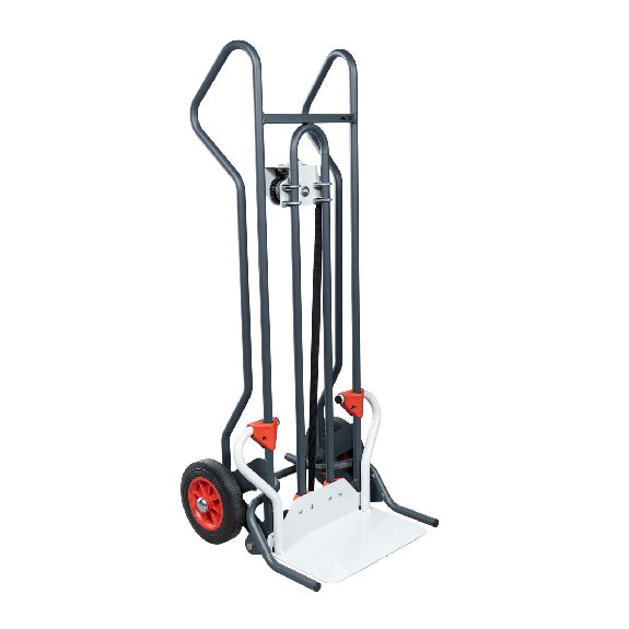 Sackkarre höhenverstellbar, Tragkraft 150 kg, 250 mm Gummireifen-Beschreibung lesen