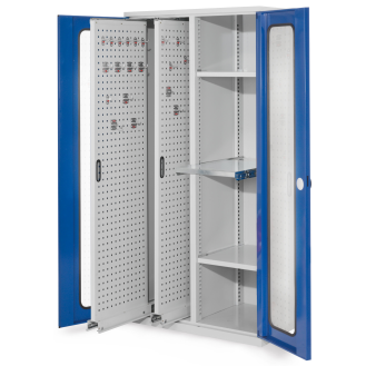 Kappes RasterPlan Vertikalschränke 1950x1000x600mm Modell 84 Sichtfenstertüren enzianblau-Beschreibung lesen