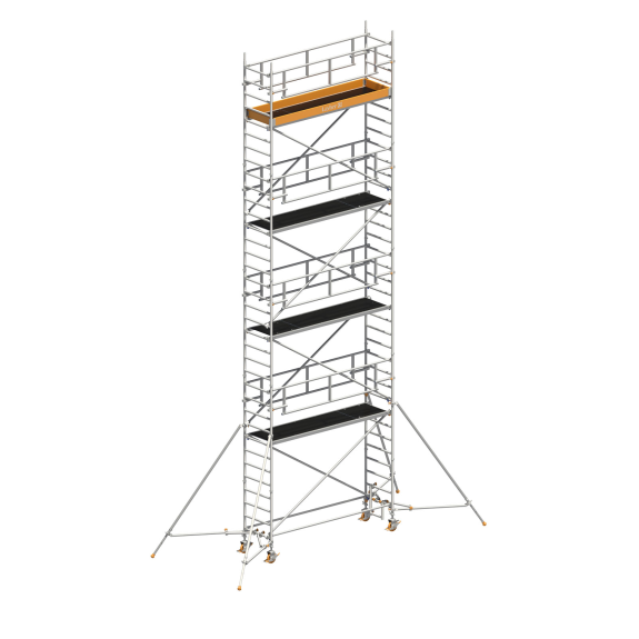 Layher Rollgerüst Uni Standard P2 Safety Plus mit Doppelgeländer und Gerüststützen 10,20m AH-Beschreibung lesen