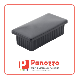 TAPPO COPRITESTA NERO 15X8-1 mm PER TUBI NERI - Il prezzo viene calcolato su multipli di 100 pz.-Leggi tutto