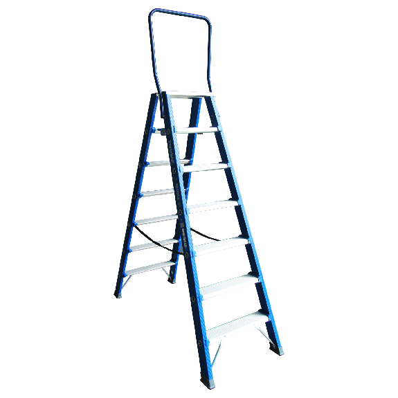 ASC Premium- Stufenstehleiter DT-7 2x7 Stufen mit 3,77m Arbeitshöhe-Beschreibung lesen