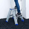 ASC Eurostairs Stufenstehleiter zweiseitig eloxiert mit Bügel 9 Stufen!REPLACEME!