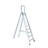 ASC Eurostairs Stufenstehleiter zweiseitig eloxiert mit Bügel 9 Stufen!REPLACEME!