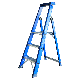 ASC Premium- Stufenstehleiter BT-3 einseitig 3 Stufen mit 2,75m Arbeitshöhe-Beschreibung lesen