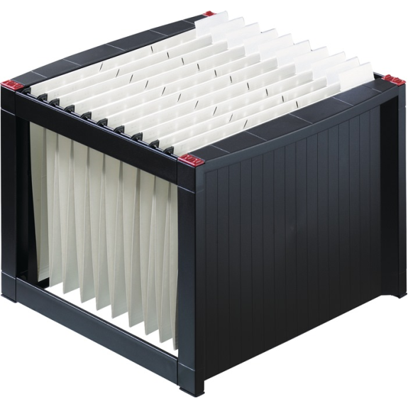 Bac à dossiers suspendus plastique noir H272xl360xP380 mm pour env. 40 dossiers 1,00 PCE-Lire la description