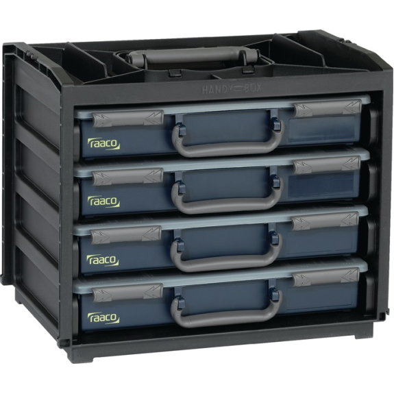 Boîte d'assortiment coffre-fort l.376xP310xH265 mm 4 compart. avec mallettes de rangement polypropylène 1,00 PCE-Beschreibung lesen