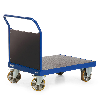 Plattformwagen mit Stirnwand, Tragkraft 2200 kg, 1200 x 800 mm-Beschreibung lesen