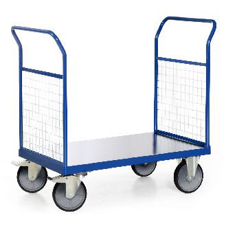 Protaurus Plattformwagen F600 mit 2 Gitter- Stirnwänden ohne Bordkante 850x500mm-Beschreibung lesen