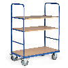 Protaurus Etagenwagen F500 mit 3 Ladeflächen und Schiebebügel gerade 1000x700mm obere Ladeflächen ohne Bordkante
