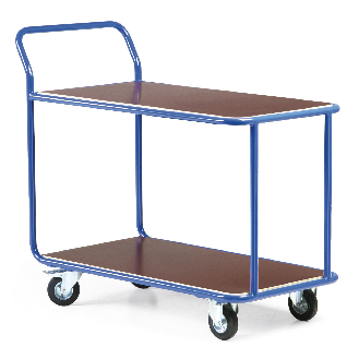 Protaurus Magazinwagen Serie R300 mit 2 Ladeflächen ohne Umrandung 1200x600mm Polyamid Ø225mm wasserfest verleimt-Beschreibung lesen
