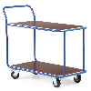 Protaurus Magazinwagen Serie R300 mit 2 Ladeflächen ohne Umrandung 1200x600mm Luftreifen Ø200mm