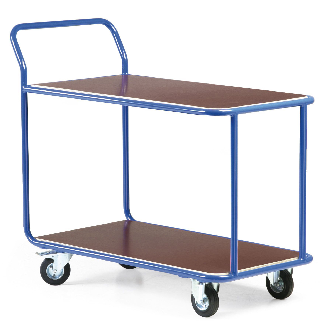 Protaurus Magazinwagen Serie R300 mit 2 Ladeflächen ohne Umrandung 1200x600mm Luftreifen Ø200mm-Beschreibung lesen
