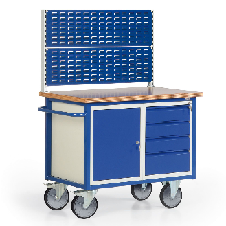 Protaurus Werkbankwagen mit 2 Schlitzplatten, 650mm hoch-Beschreibung lesen
