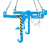 Bauer Kipptraverse für Baustoffbehälter BBT, lackiert, Lichtblau