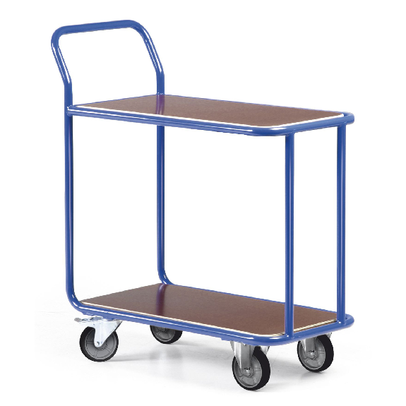 Protaurus Magazinwagen Serie R300 mit 2 Ladeflächen ohne Umrandung 1000x600mm TPE Ø125mm-Beschreibung lesen