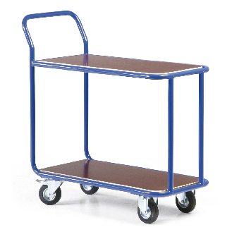 Protaurus Magazinwagen Serie R300 mit 2 Ladeflächen ohne Umrandung 1000x600mm Polyamid Ø225mm-Beschreibung lesen