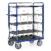 Protaurus Etagenwagen F600 mit 5 Ladeflächen und 3 Gitterwänden 1800mm hoch 1000x600mm