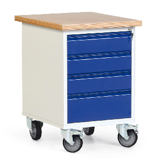 Protaurus Werkstatt-Rollcontainer mit 4 Schubladen und 35mm Multiplexplatte-Beschreibung lesen