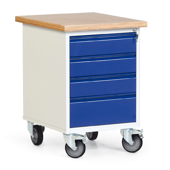 Protaurus Werkstatt-Rollcontainer mit 4 Schubladen und 35mm Multiplexplatte-Beschreibung lesen