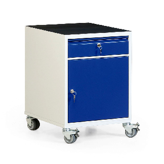 Protaurus Werkstatt-Rollcontainer mit Schrank, Schublade und Riffelgummimatte-Beschreibung lesen