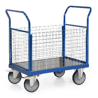 Protaurus Plattformwagen F600 mit 4 Gitterwänden ohne Bordkante 1000x700mm-Beschreibung lesen