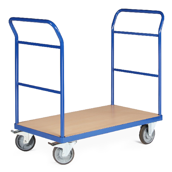 Protaurus Plattformwagen F500 mit 2 Schiebebügeln ohne Bordkante 1000x600mm-Beschreibung lesen