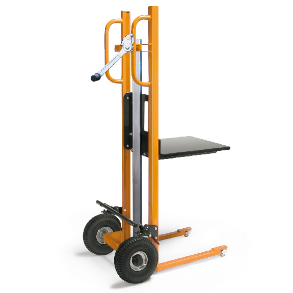 Protaurus Hubkarre mit Plattform 150kg Tragkraft Luftbereifung-Beschreibung lesen