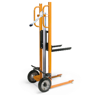 Hubkarre mit Gabel, 150 kg Tragkraft, Vollgummi-Bereifung-Beschreibung lesen