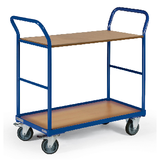 Protaurus Etagenwagen F250 mit 2 Schiebegriffen und 2 Ladeflächen 1000x600mm ohne Bordkante-Beschreibung lesen