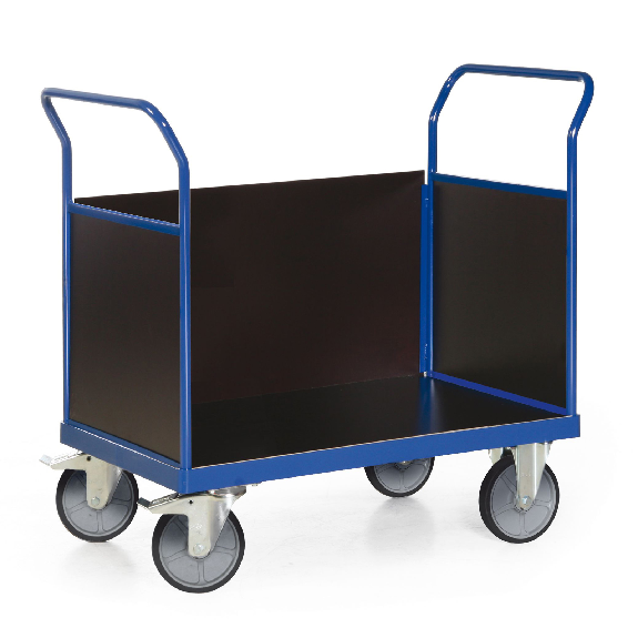 Protaurus Plattformwagen F600 mit 3 Holz- Wänden ohne Bordkante 850x500mm-Beschreibung lesen