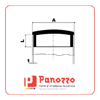 TAPPO COPRITESTA CROMATO 50X50-1.5 mm PER TUBI QUADRATI - Il prezzo viene calcolato su multipli di 10 pz.-Leggi tutto