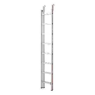 Schiebeleiter mit Einhängehaken 2x8 Sprossen-Beschreibung lesen