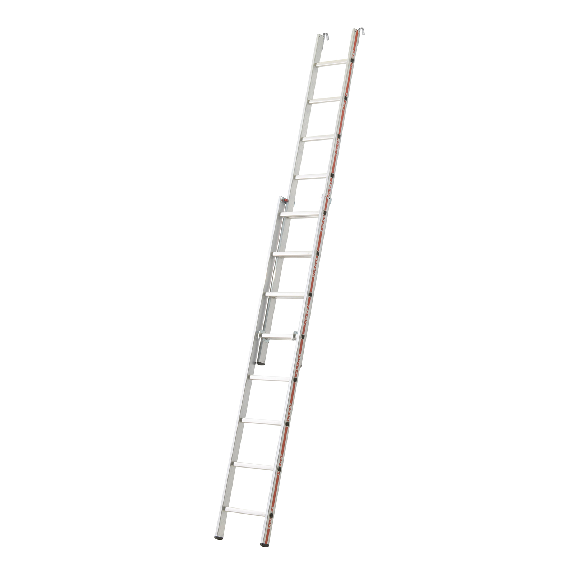 Schiebeleiter mit Einhängehaken 2x8 Sprossen-Beschreibung lesen