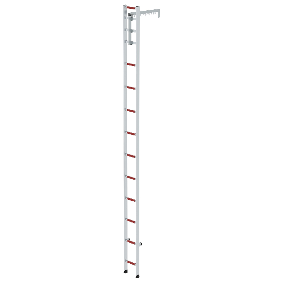 Hakenleiter aus Aluminium-Beschreibung lesen