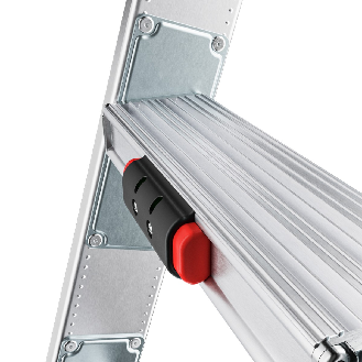 Hailo Sprossenschiebeleiter S110 Pro mit innovativen 3 Dreh-Stufen mit großer Standfläche 2x12 Sprossen-Beschreibung lesen