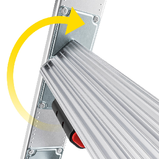 Hailo Sprossenschiebeleiter S110 Pro mit innovativen 3 Dreh-Stufen mit großer Standfläche 2x12 Sprossen-Beschreibung lesen