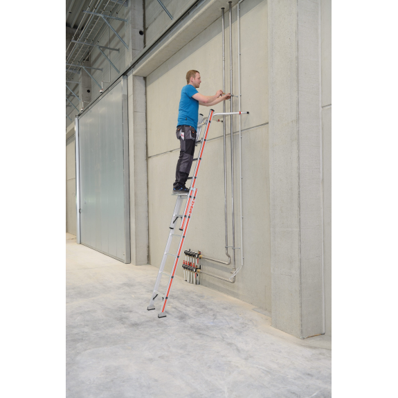 Hymer Schiebeleiter mit gebogener Traverse 2x6 Sprossen-Beschreibung lesen