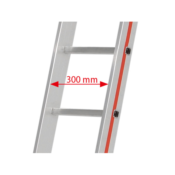 Hymer Schiebeleiter mit gebogener Traverse 2x6 Sprossen-Beschreibung lesen