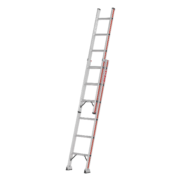 Hymer Schiebeleiter mit gebogener Traverse 2x6 Sprossen-Beschreibung lesen