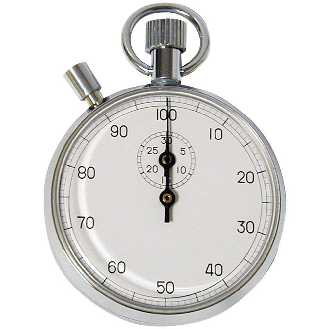 Chronomètre à aiguille, Option: 1/100ème-Lire la description