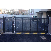Portail coulissant industriel galvanisé plastifié L5000 H2500 manuel microperforé