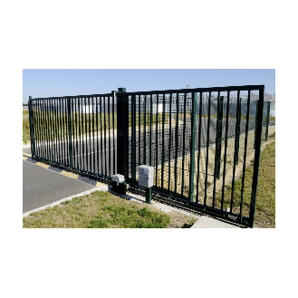 Portail coulissant galvanisé plastifié L6000 H2000 manuel barreaudé-Lire la description