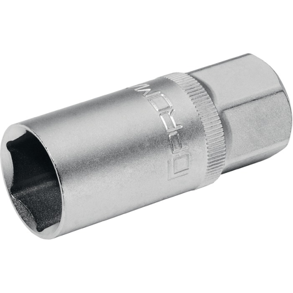 Steckschlüsseleinsatz  für Zündkerzen 1/2 Zoll SW 21 mm 6-Kant Länge-Beschreibung lesen