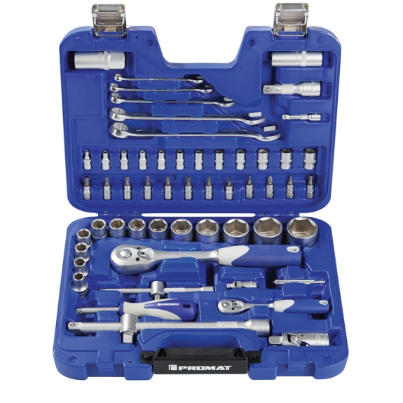 Steckschlüsselsatz 60-teilig 1/4 + 1/2 Zoll Schlüsselweiten 4-32 mm An Steckschlüsselsatz 60-teilig 1/4 + 1/2 Zoll Schlüsselweiten 4-32 mm An-Beschreibung lesen