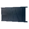 Portail coulissant en aluminium 3m x 1,80m RAL7016