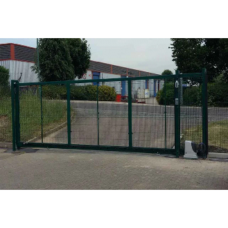 Portail coulissant industriel grillagé L8000 H1500 manuel-Lire la description