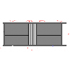 Portail coulissant aluminium RAL7016 4m x 1,70m