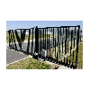Portail coulissant industriel galvanisé plastifié L10000 H2500 manuel barreaudé