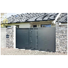 Portail coulissant en aluminium RAL7016 4m x 1,70m